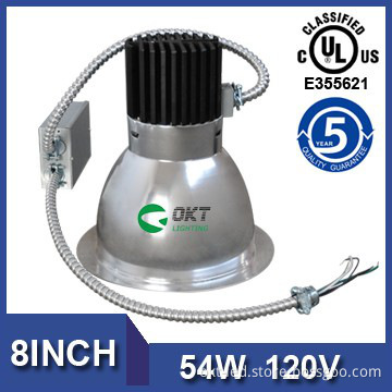 can replace 500W incandescent 54W 3250lm 8inch led downlight fixtures